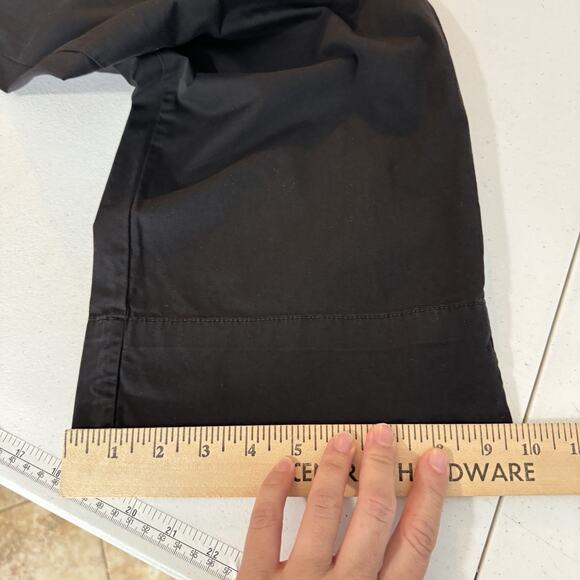 Everlane Cotton Poplin Pull On Wide Leg Pants Sz 8 Black Stretch Quiet Luxury - Picture 12 of 13
